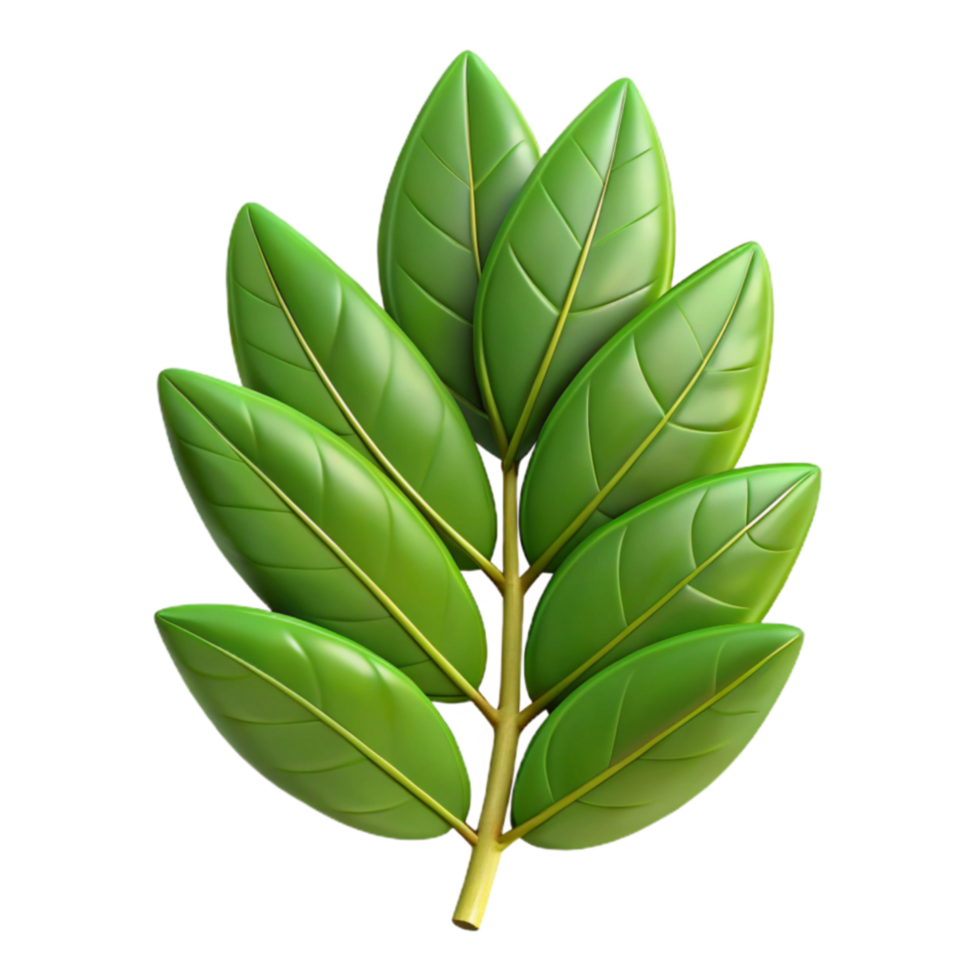 Vibrant Green Leaf Sprig Natures Beauty png
