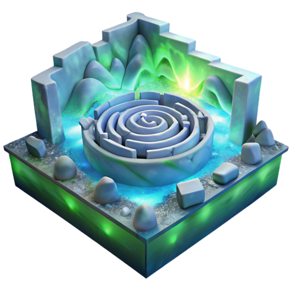 Enigmatic Spiral Maze 3D Puzzle Game png