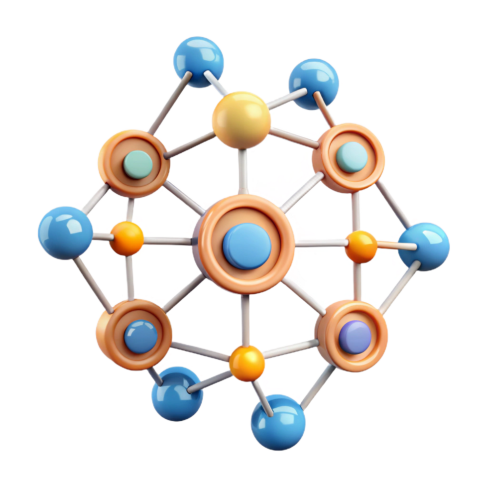 Network Connections Complex System Visualization png