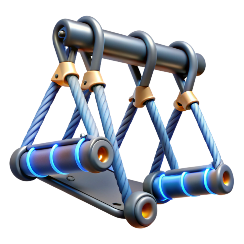 Futuristic Mobile Swing A 3D Render of a Suspended Device png
