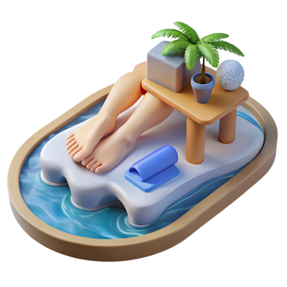 Relaxing Poolside Getaway Legs Up, Tropical Vibes png