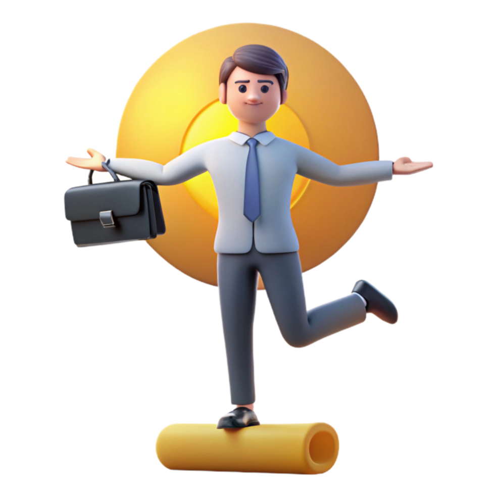 Businessman Balancing Act Risk, Challenge, and Success png