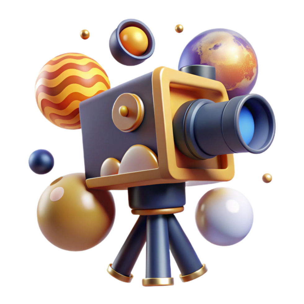 Cosmic Cinematography 3D Animated Camera png