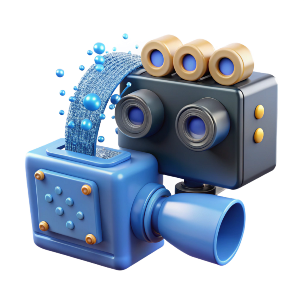 Digital Data Stream Robotic Camera Processing png