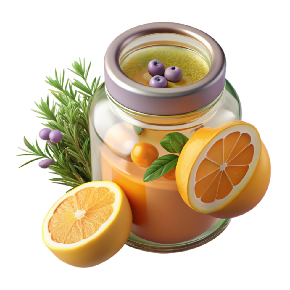 Citrus Berry Blend Homemade Jarred Drink Recipe png