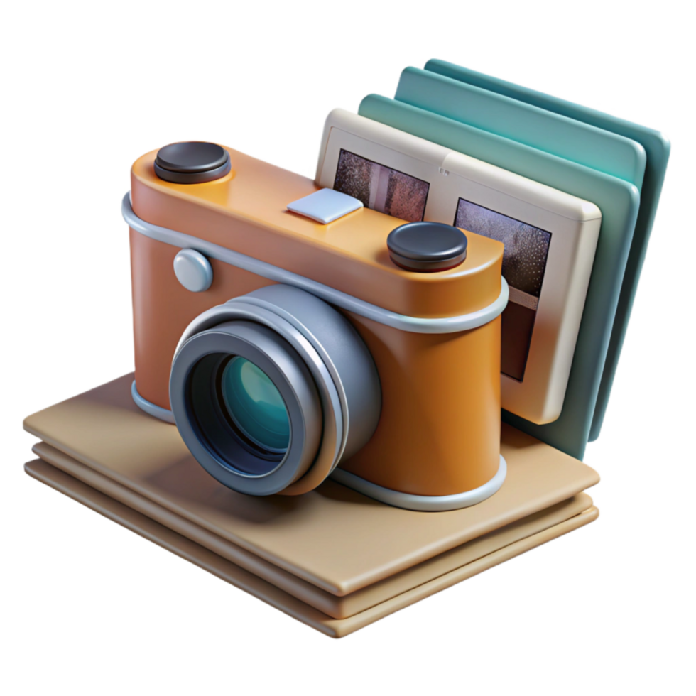 Vintage Camera Photo Album Digital Memories png
