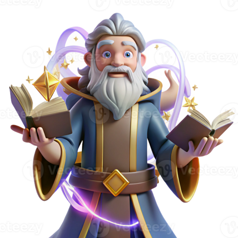 Wise Wizard, Magic Books, Fantasy Realm png