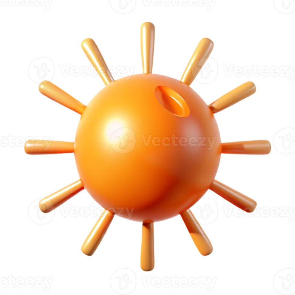 Abstract Orange Sunburst Design png