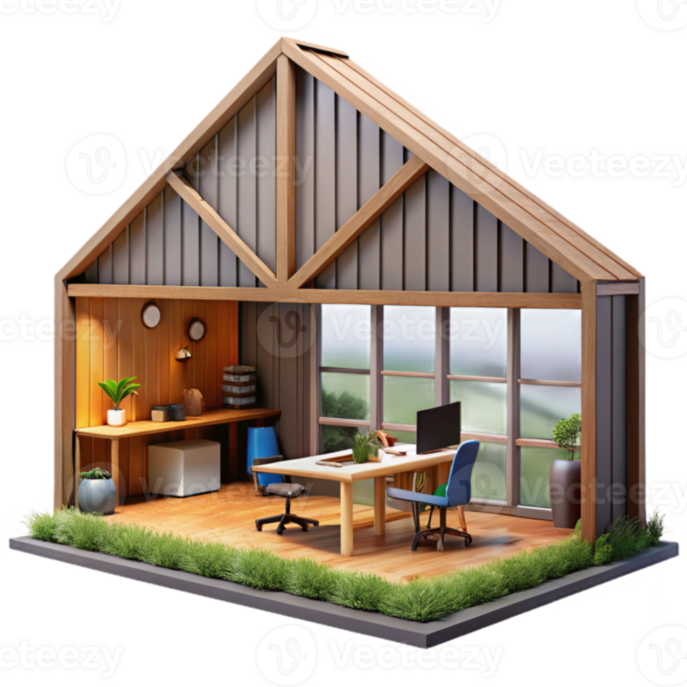 Modern Home Office Design Small Space, Big Impact png