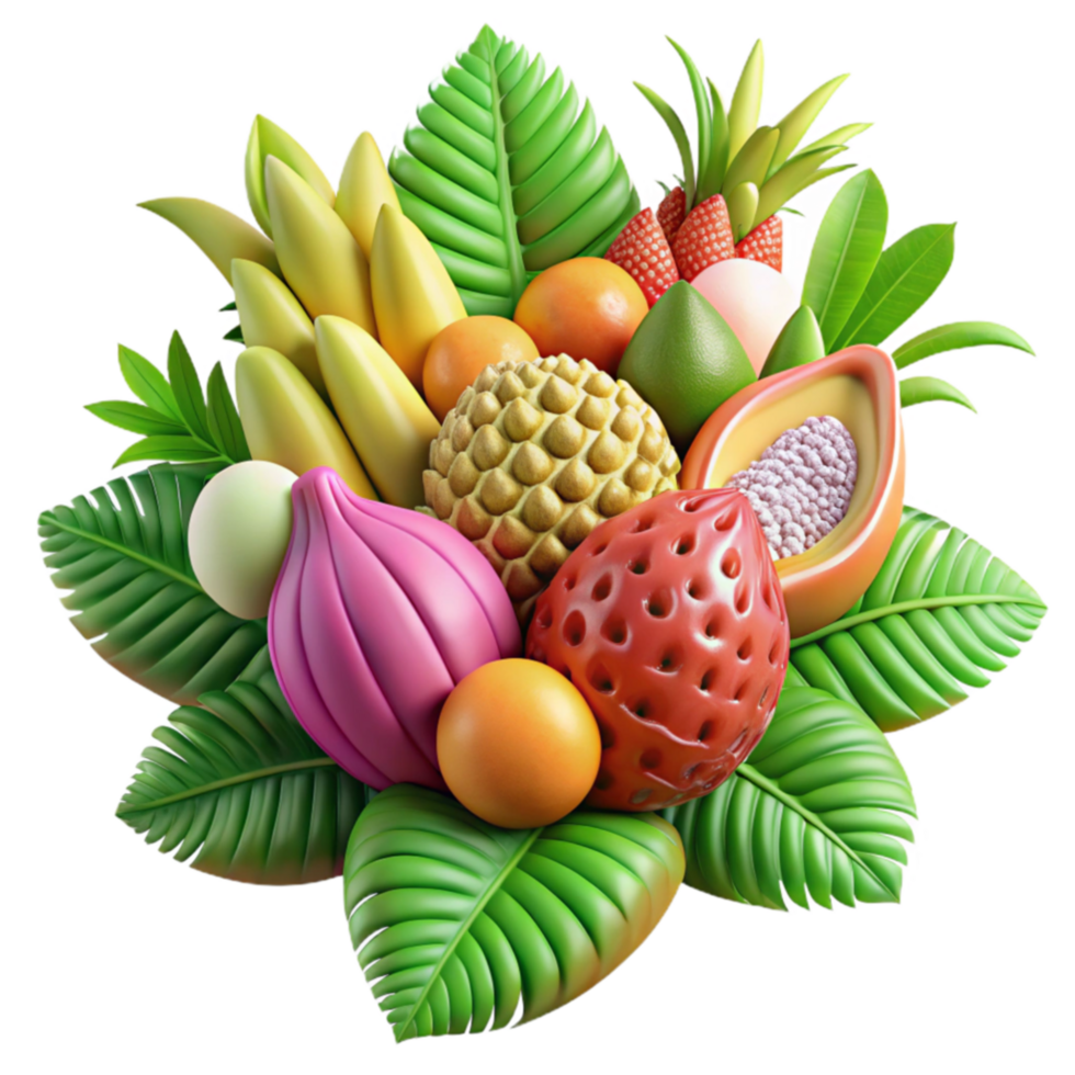 Tropical Fruit Still Life A Vibrant Collection png