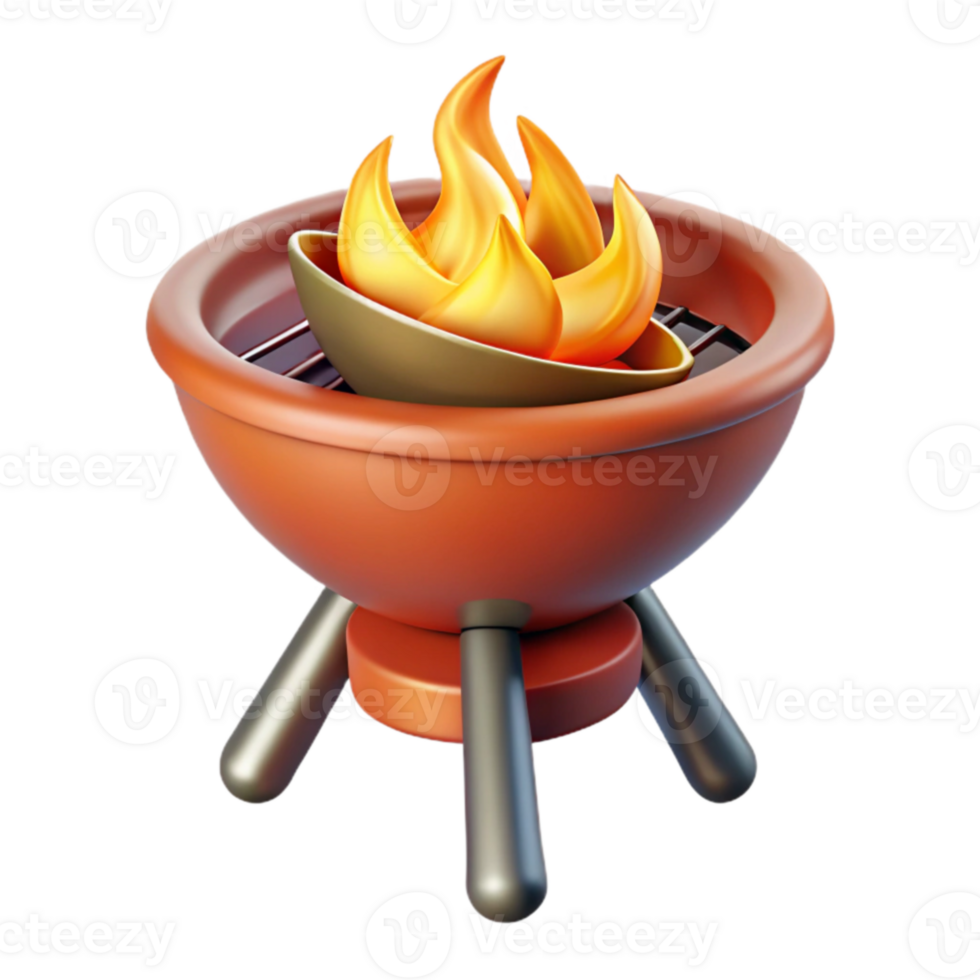 Flaming Grill Outdoor Cooking Fun png