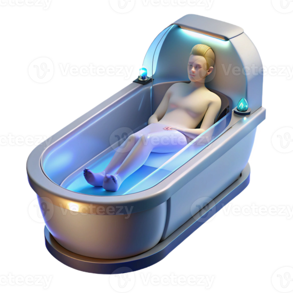 Futuristic Relaxation Sensory Deprivation Floatation Therapy Pod png