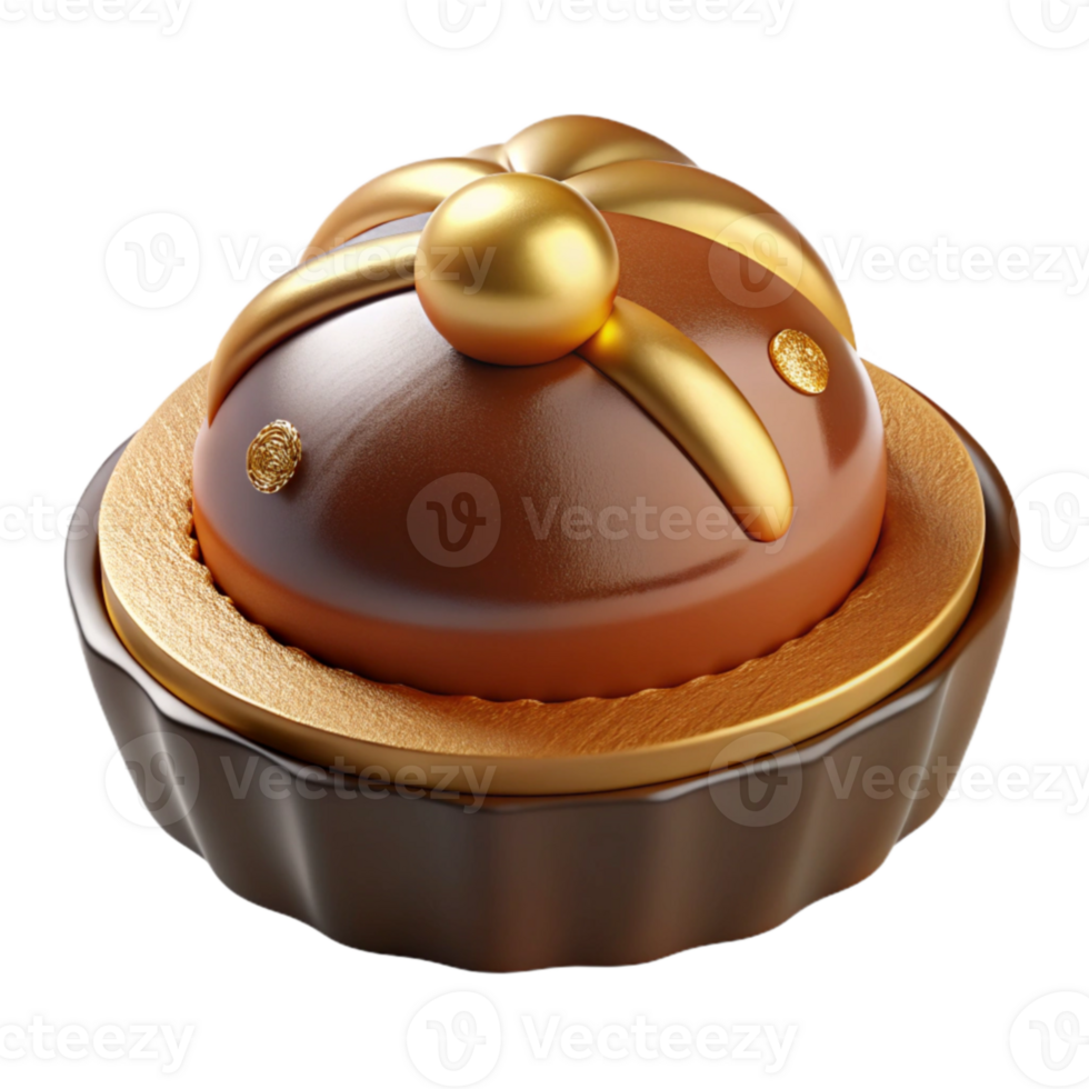 Gourmet Chocolate Deluxe, Golden, Confectionery png