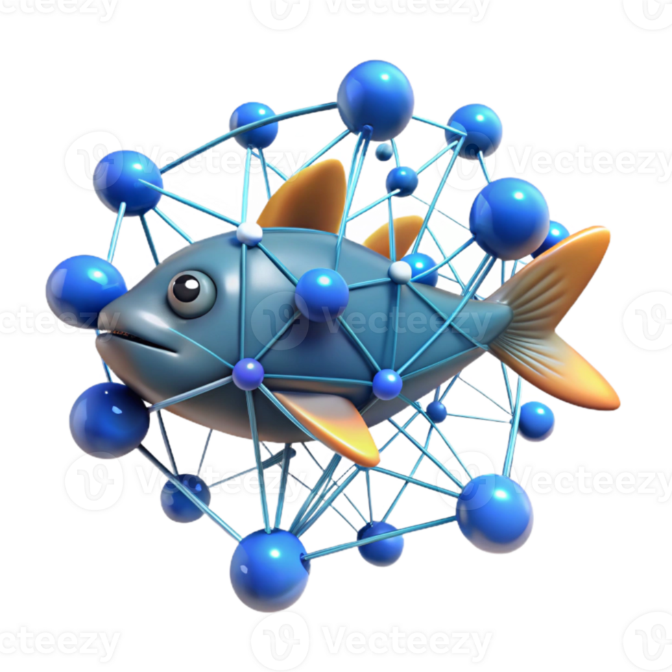 Networked Fish A 3D Model of Interconnectivity png