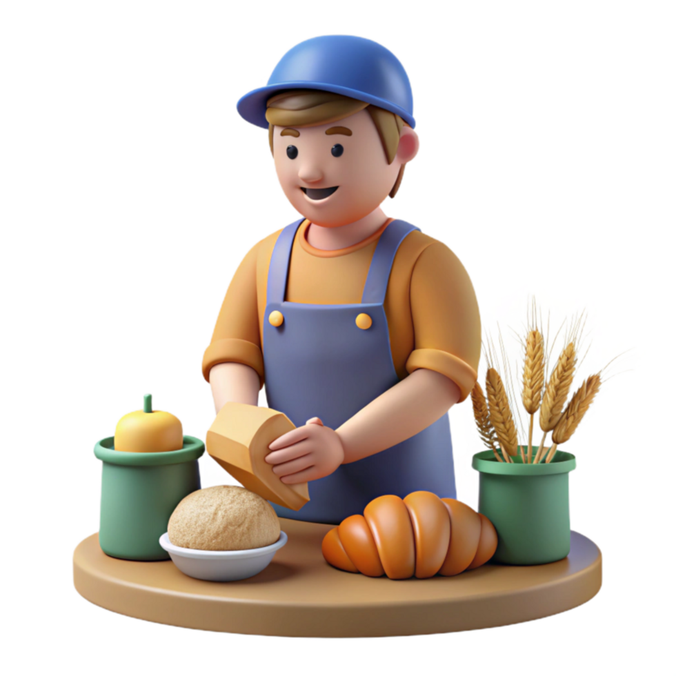 Baker Making Bread Dough, Croissant, Wheat png