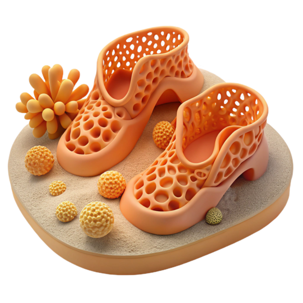 Honeycomb Lattice Design Shoes 3D-Printed Footwear png