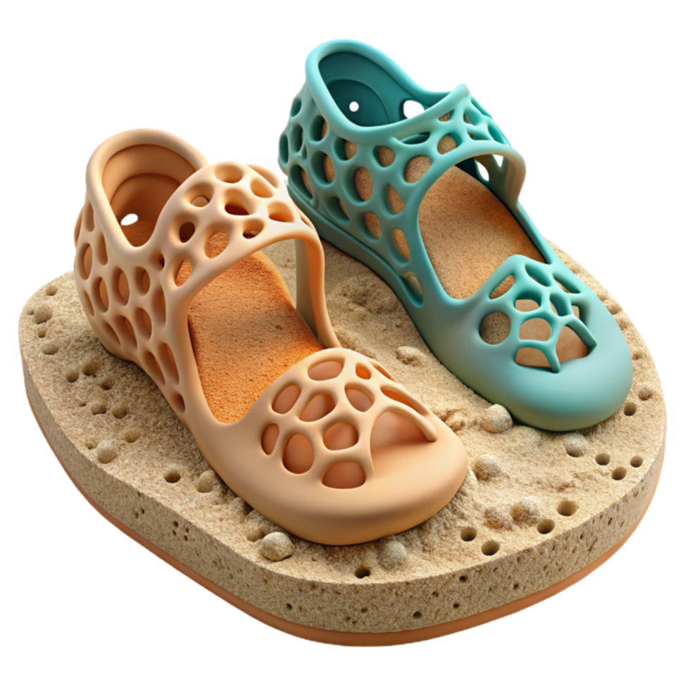 Summer Sandals Perforated Design, Beach Footwear, Open-Toe Shoes, Lightweight Comfort, Breathable Material, Casual Style, Sandals for Women, Stylish Sandals, Summer Shoes png