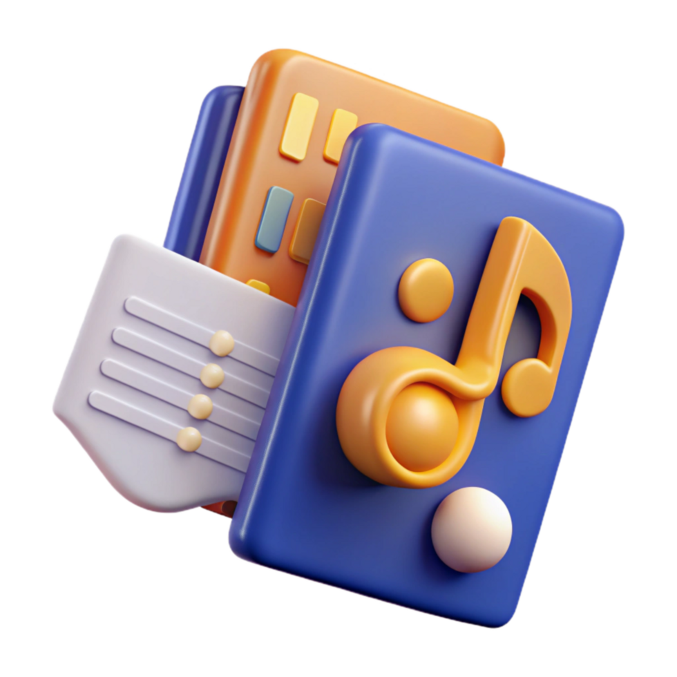 Music Player App 3D Interface Design png