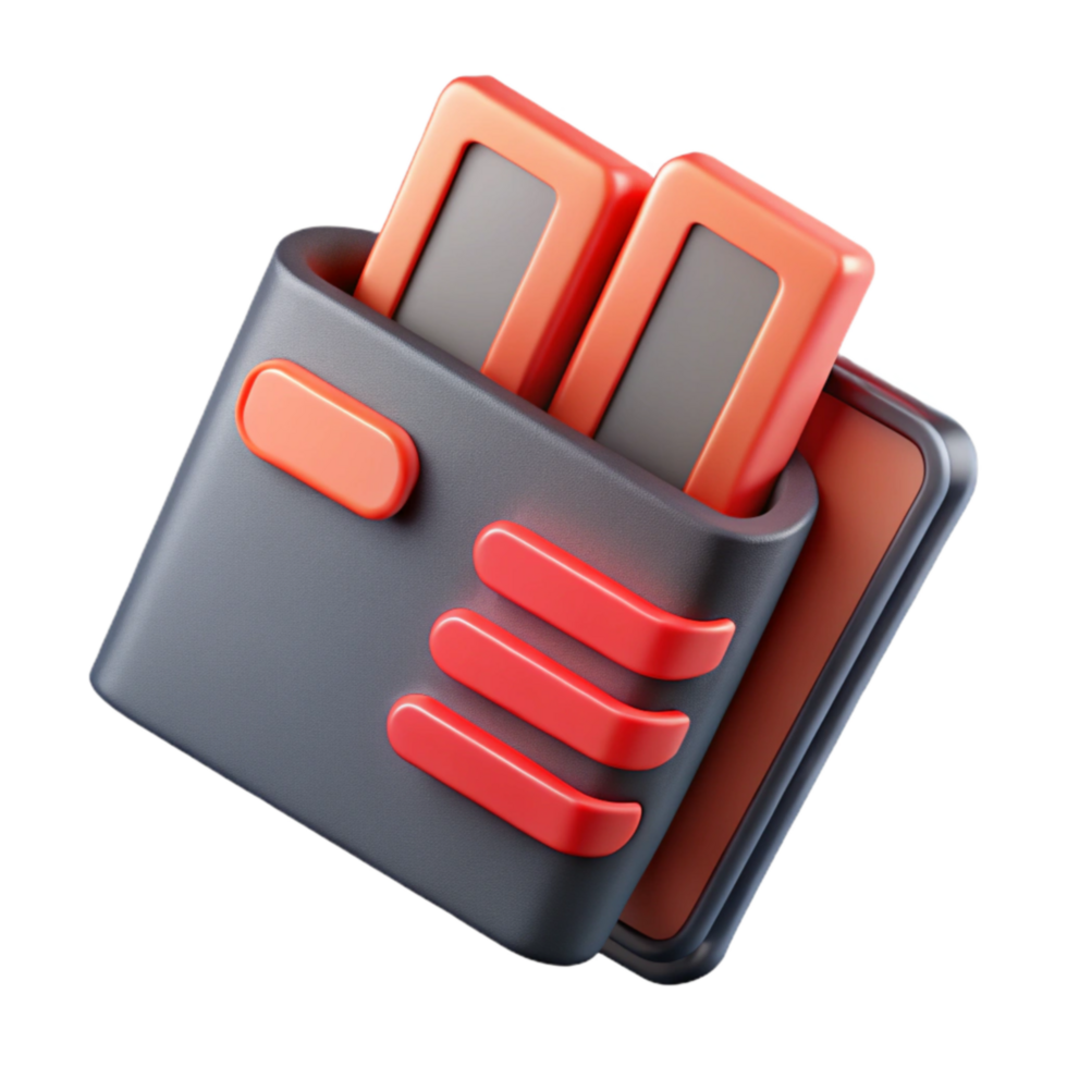 3D Render of a Dual-Slot Data Storage Device png
