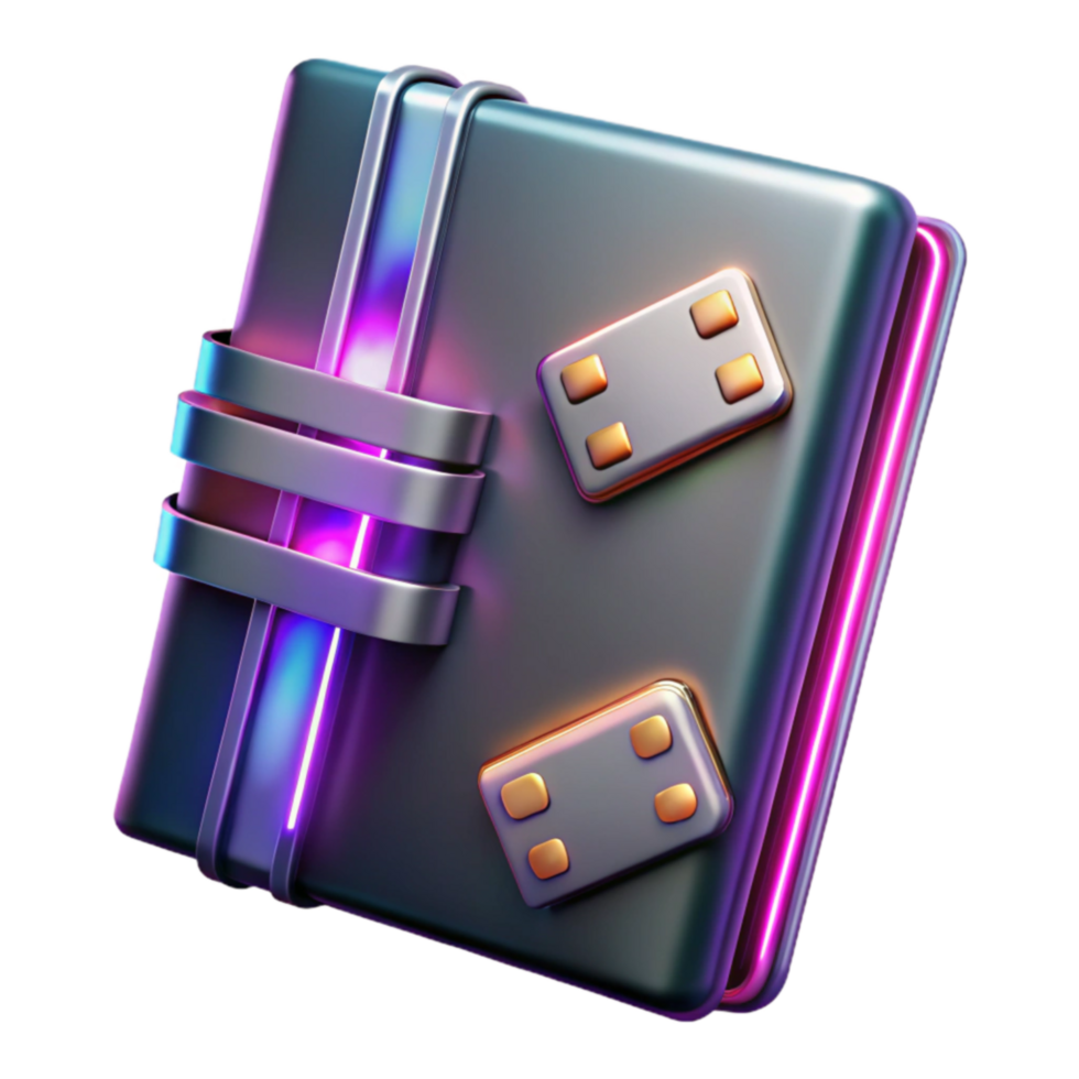 Futuristic Data Book Secure Digital Storage png