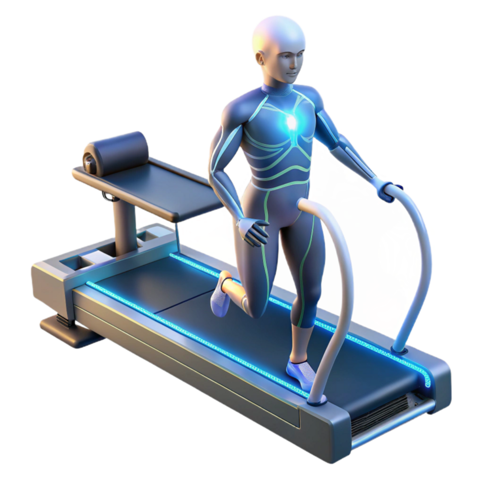 Futuristic Treadmill Advanced Fitness Technology png