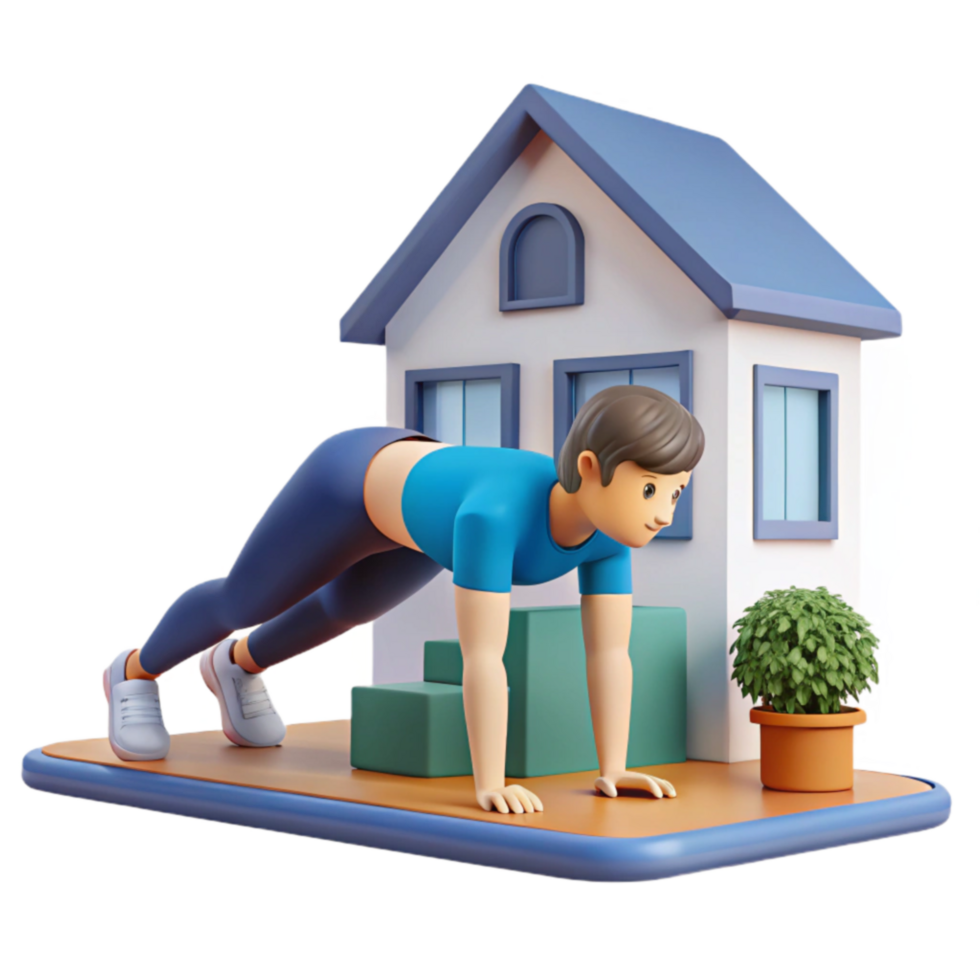 Home Workout Plank Exercise Guide png