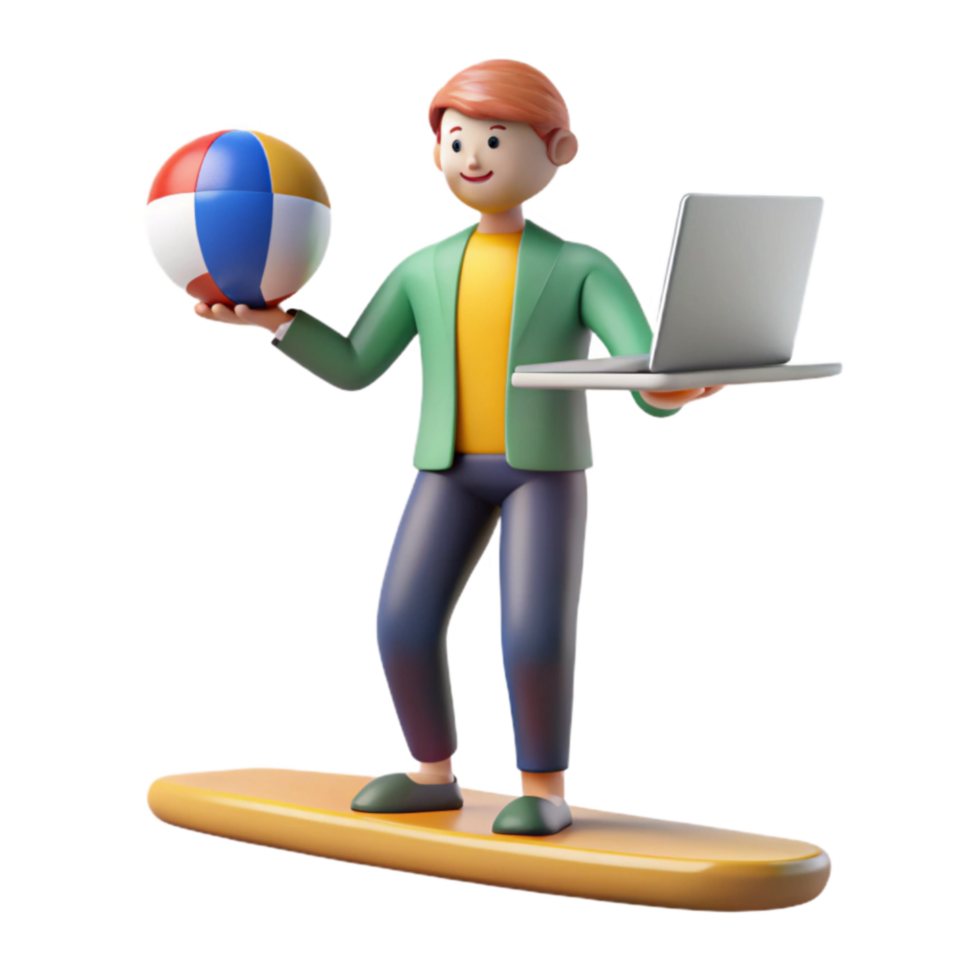 Summer Fun Balancing Work and Play png