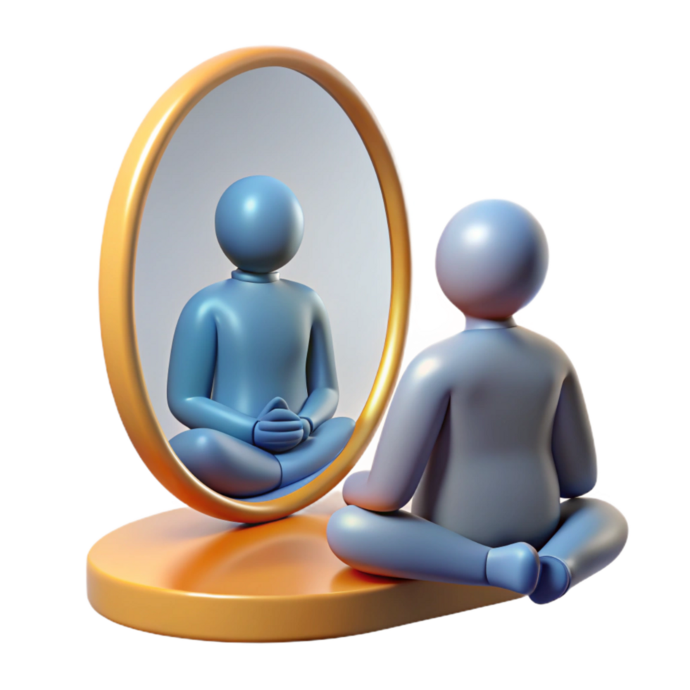 Inner Peace Finding Self-Reflection Through Meditation png
