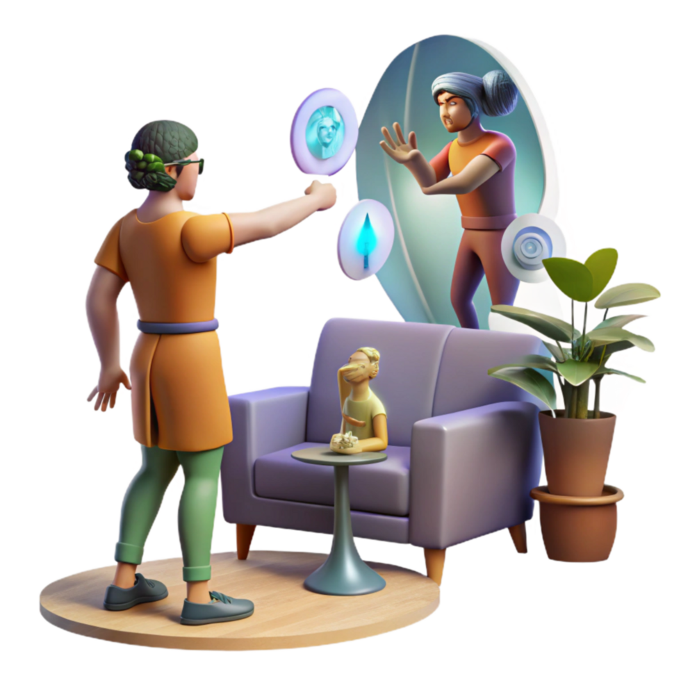 Interactive Holographic Communication Future of Virtual Interaction png