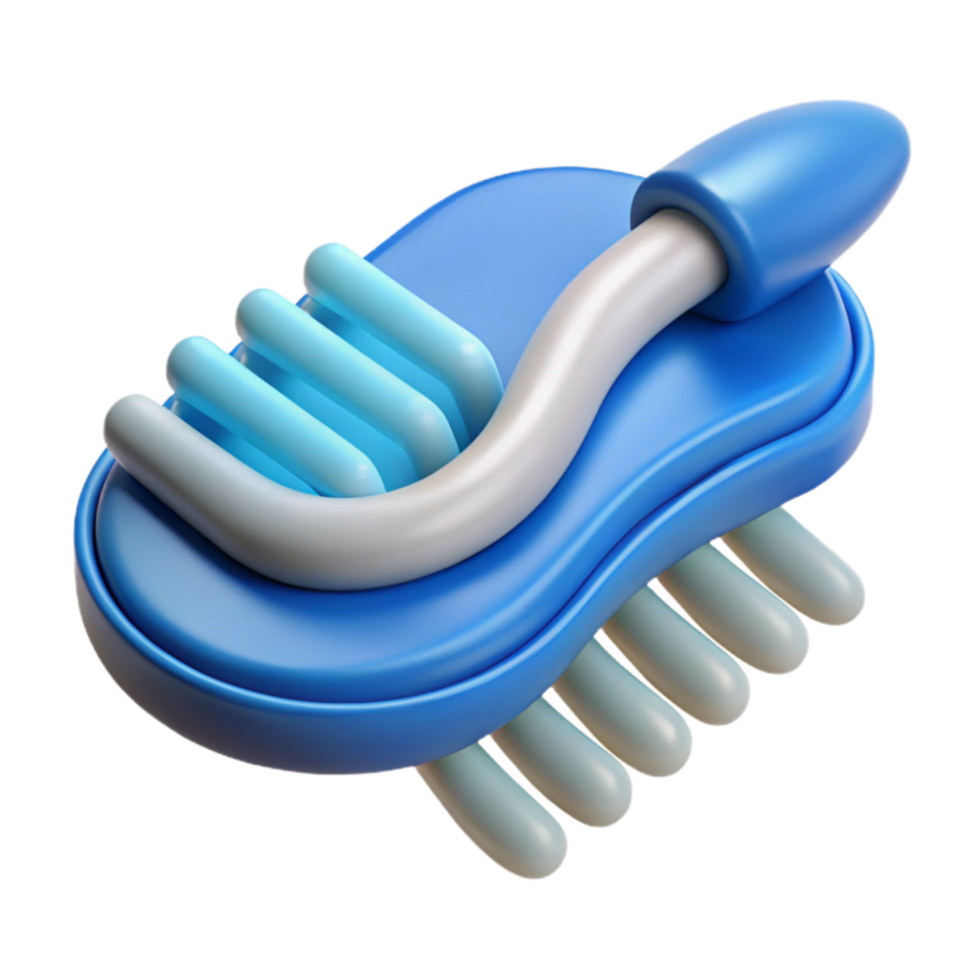 Innovative Tongue Cleaner 3D Render of a Modern Oral Hygiene Tool png