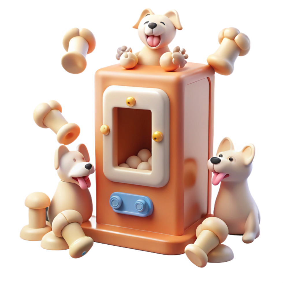 Playful Puppies Bone Dispenser Machine png