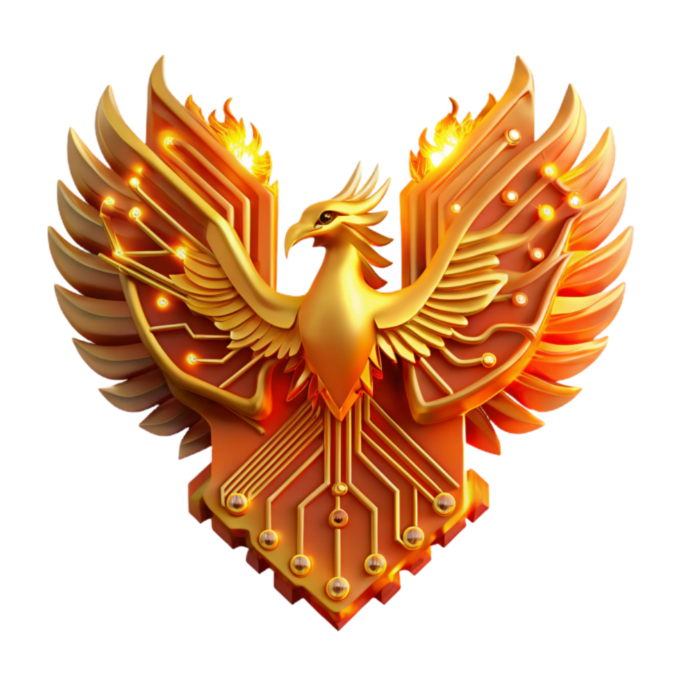 Golden Phoenix Circuitry, Rebirth, Technology, Wings png