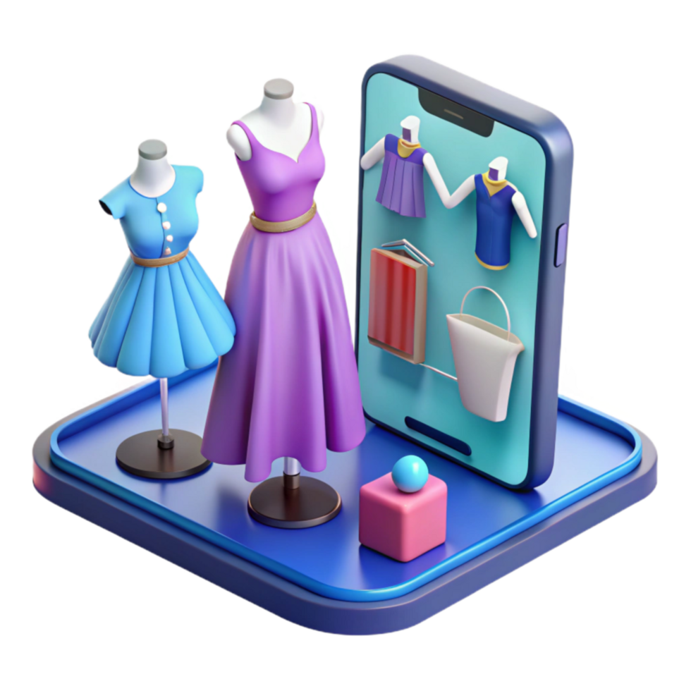 Online Fashion Dresses, Mobile Shopping, Retail png