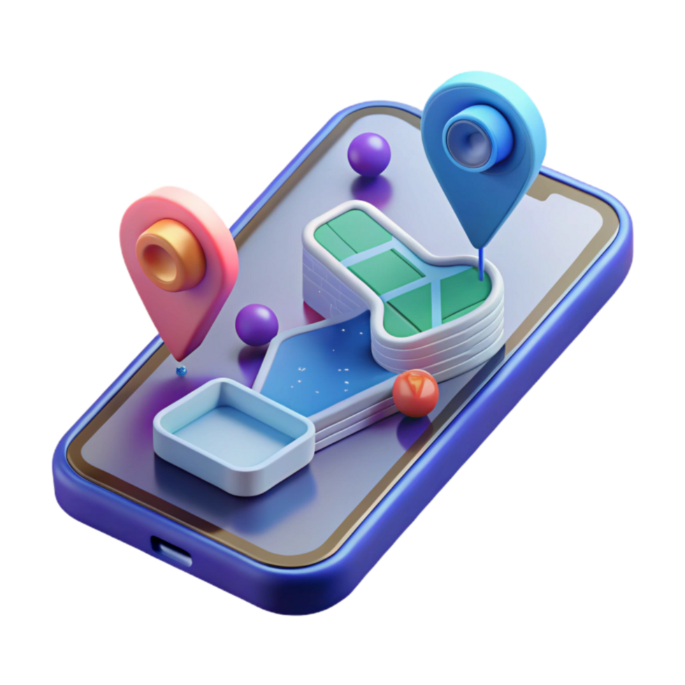 Mobile Navigation App Location Based Services 3D Maps png