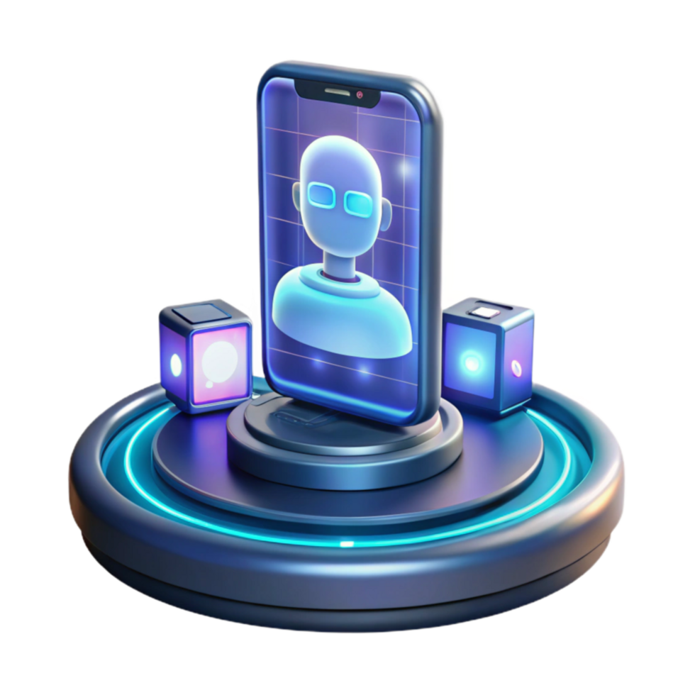 AI Avatar Mobile Virtual Assistant Technology png