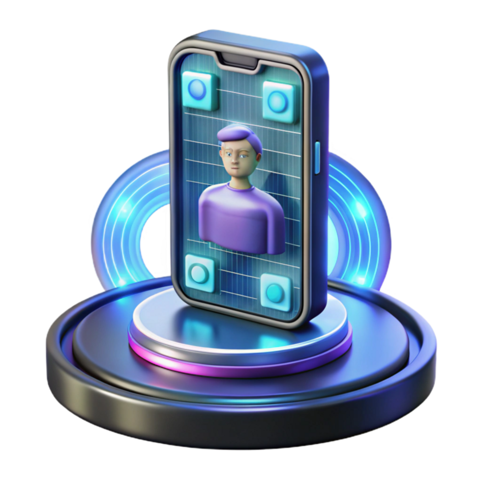 Mobile Facial Recognition Secure ID Verification System png