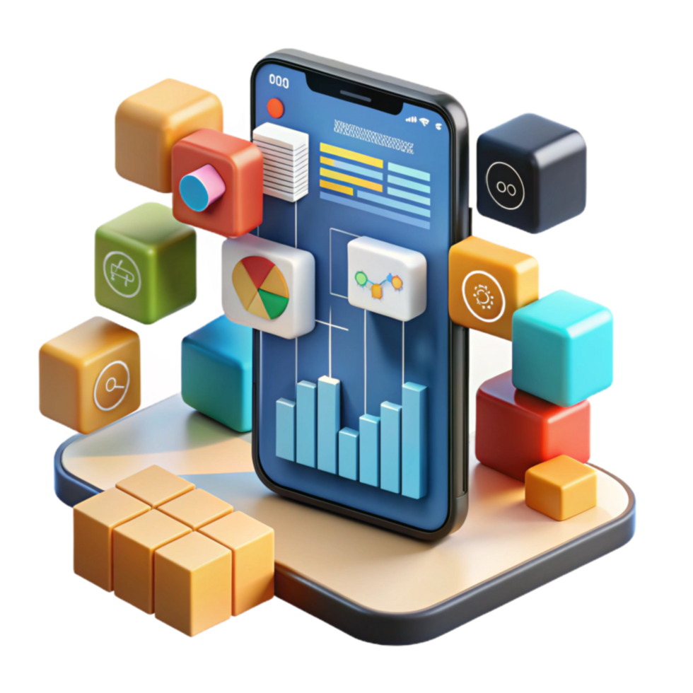 Mobile App Data Visualization Charts, Graphs Analytics png