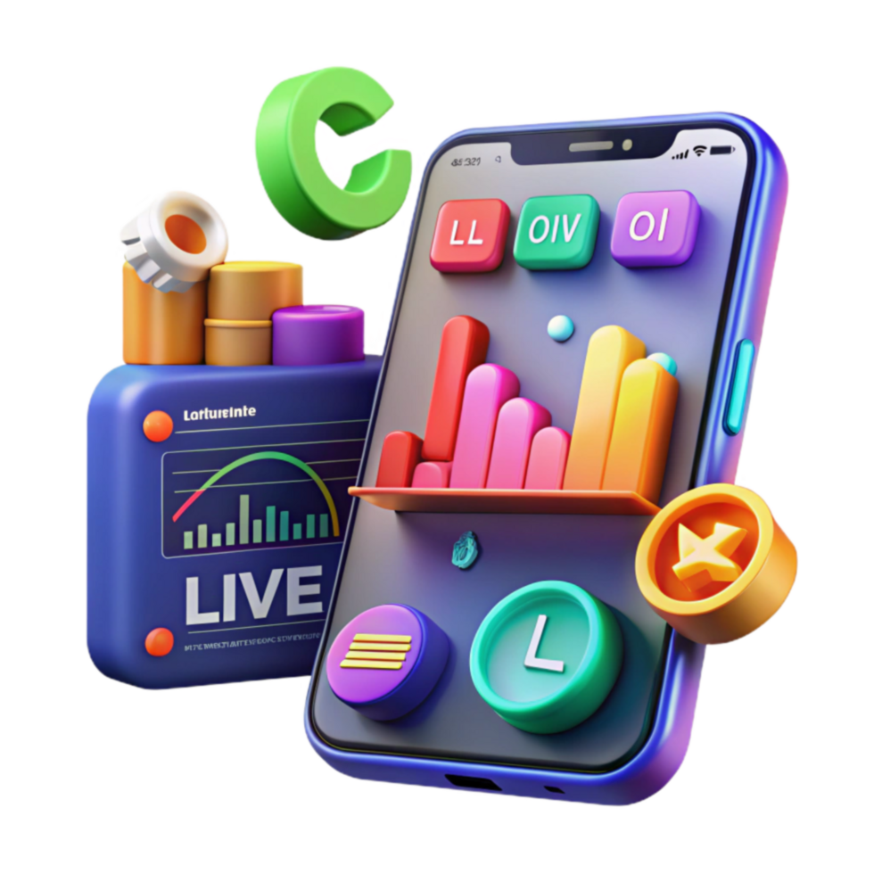 Live Mobile Data Charts, Graphs Real-time Insights png