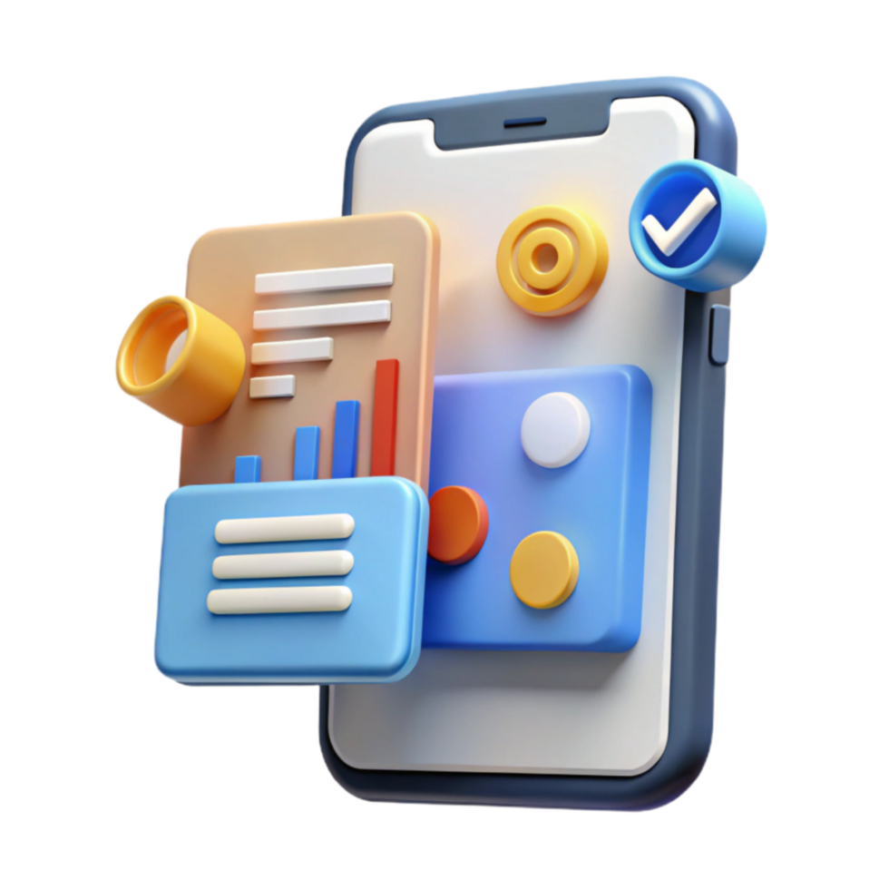 Mobile App UI Design Charts, Data, and User Interface png
