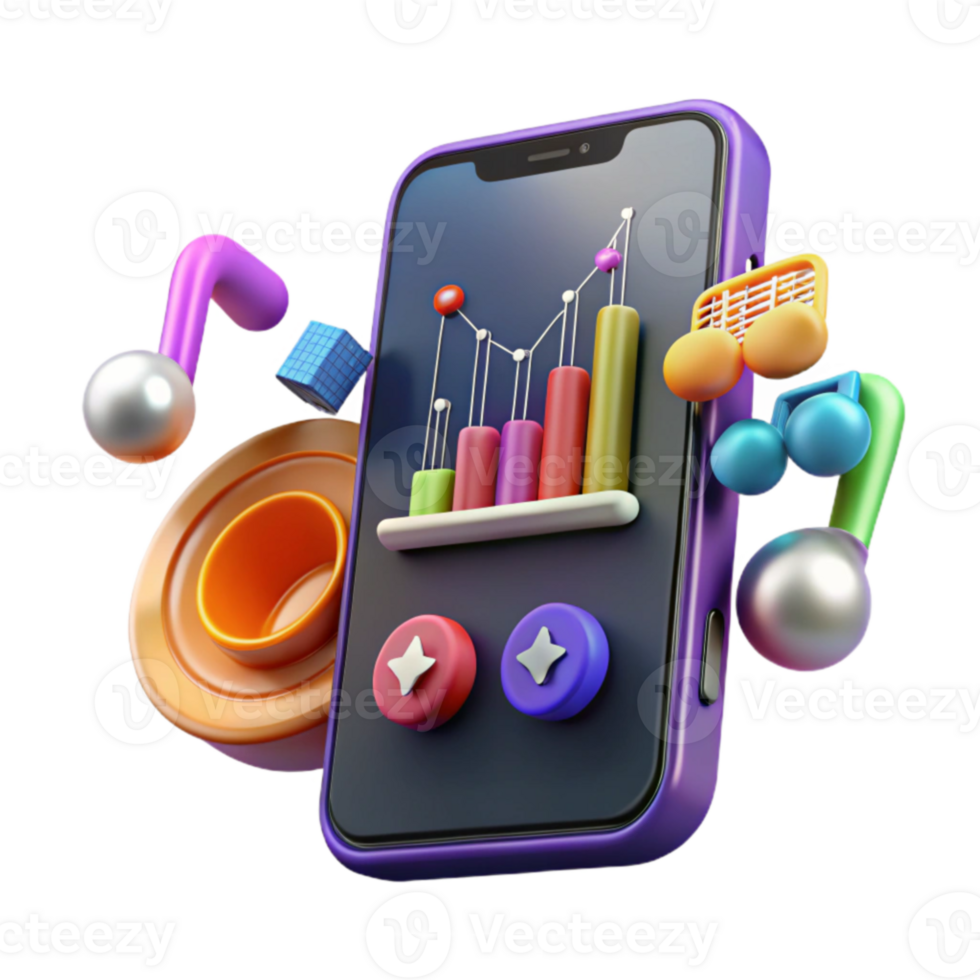 Mobile Music App Data Visualization png