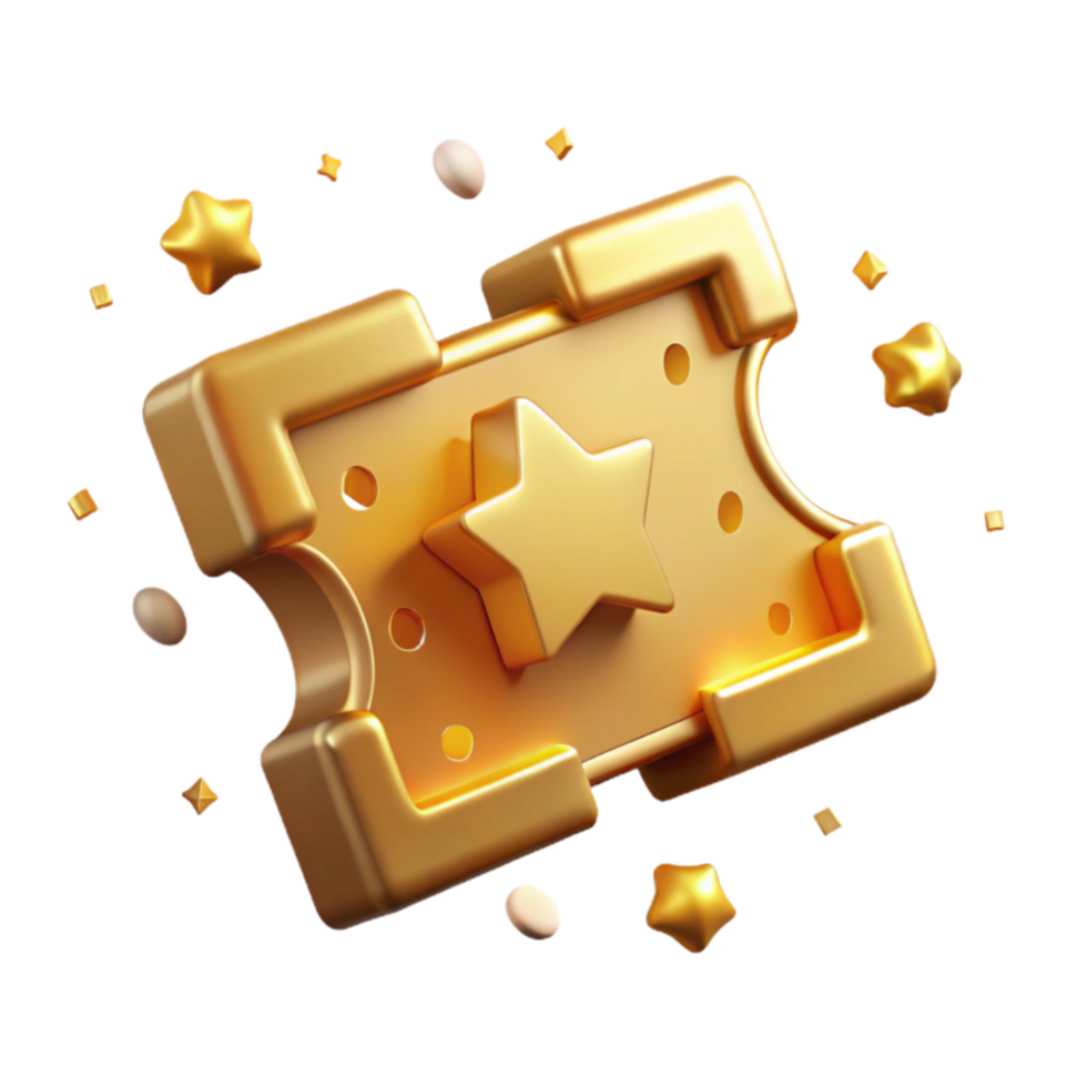 Golden Ticket Reward Win a Star Prize png