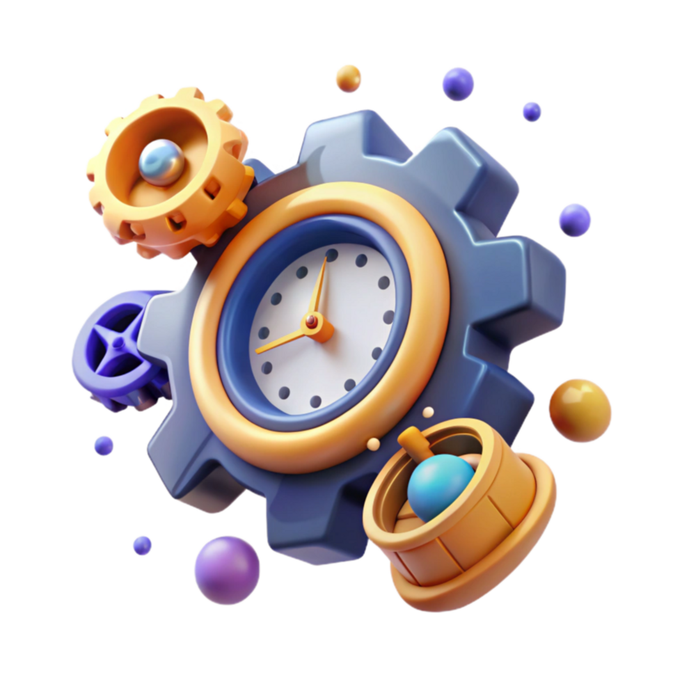Time Management Clockwork Efficiency and Productivity png