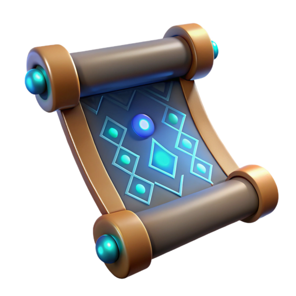 Glowing Scroll Mystic Pattern, Ancient Artifact png