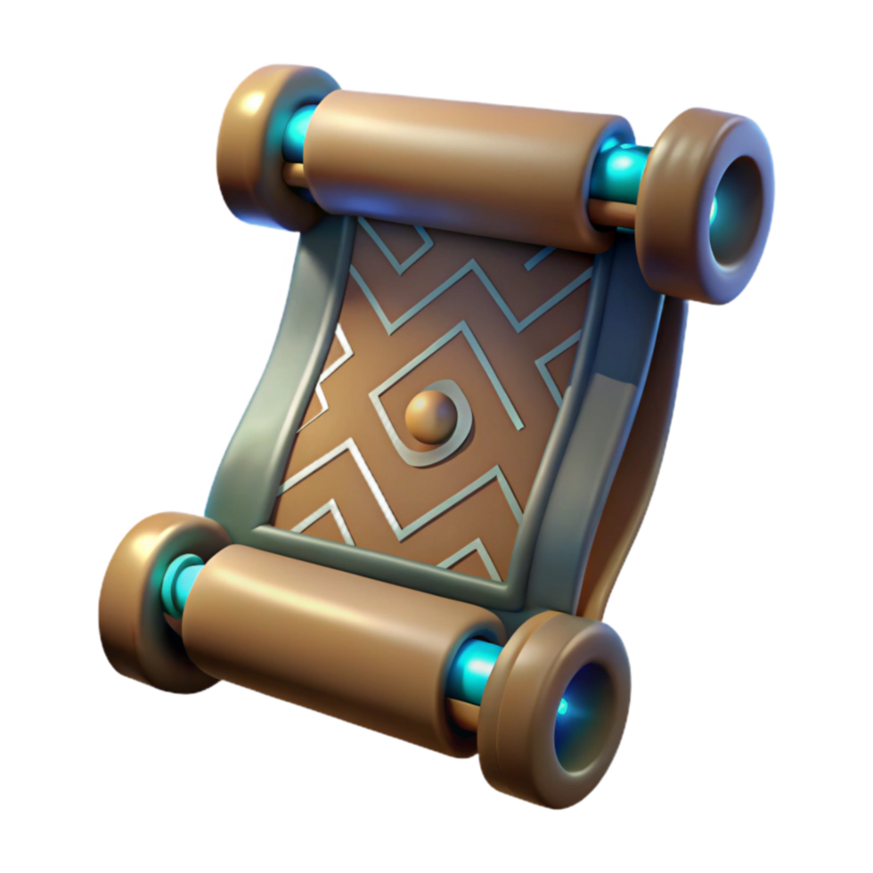 Ancient Scroll Mystical Pattern, Illuminated Ends png