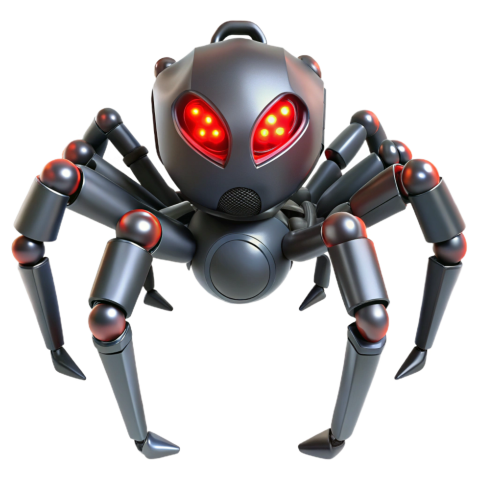 Robotic Spider 3D Render of a Mechanical Arachnid png