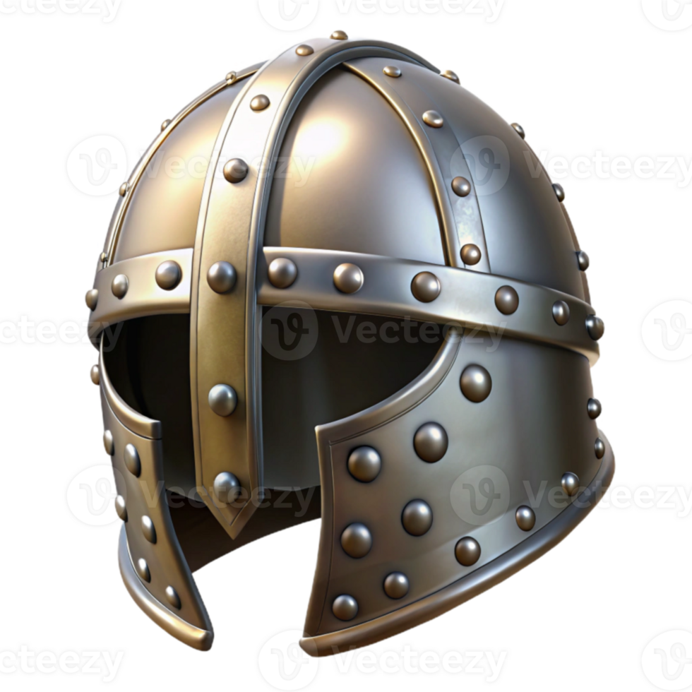 vibrant creative 3D Model of a Medieval Helmet 4K png