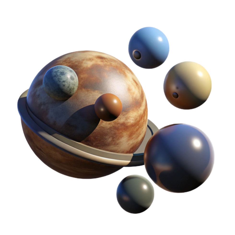 Celestial Bodies Planetary System Visualization png