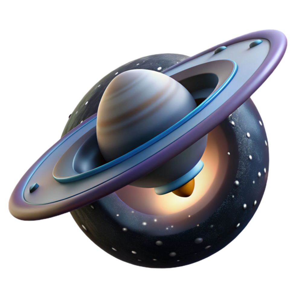 Cosmic Rings Planetary System Visualization png
