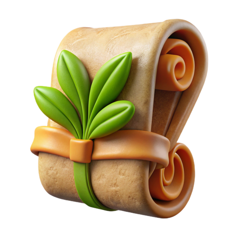 Eco-Friendly Scroll Sustainable Design Element png