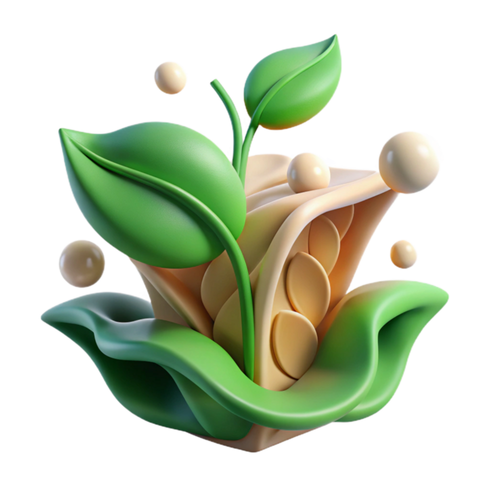 Abstract Nature Organic Growth, 3D Render png